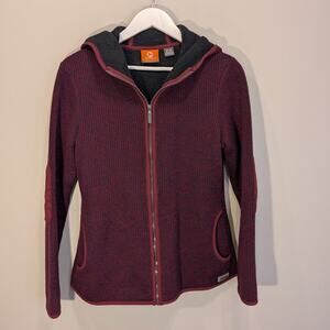 Merrell Select Regulate Jacket Knit Fleece Lined Full Zip Hood Layer - Size M